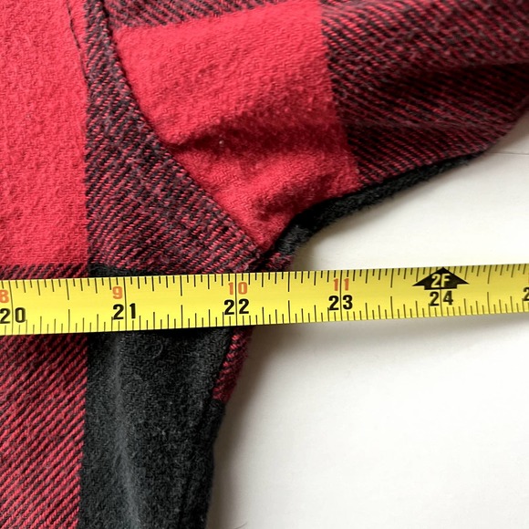 CE Schmidt Workwear Flannel Plaid Button Down Shirt M Red Black Buffalo Check - Picture 7 of 8
